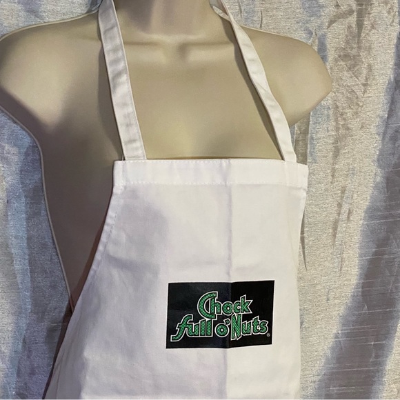 Chock Full O’Nuts apron, GUC O/S, one pocket. Poly cotton blend. - Picture 7 of 7